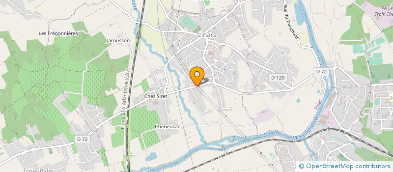 localisation de l'entreprise JM AUTO à LINARS