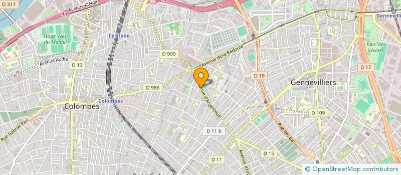 localisation de l'entreprise JM BAR 92 à BOIS-COLOMBES