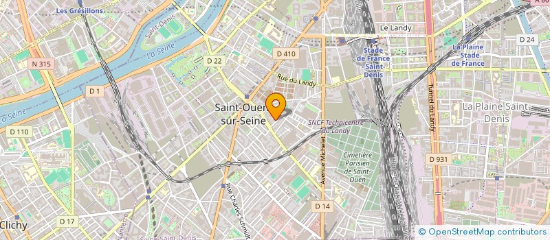 localisation de l'entreprise JM BATIMENT à SAINT-OUEN-SUR-SEINE