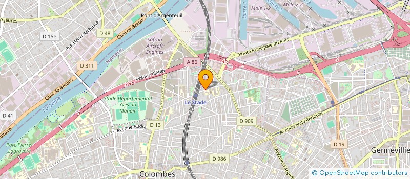 localisation de l'entreprise JM BTP à COLOMBES