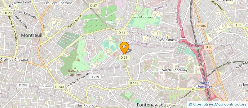 localisation de l'entreprise JM EXPRESS à MONTREUIL