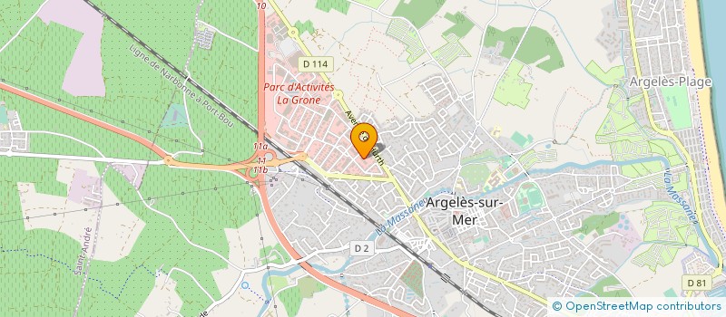 localisation de l'entreprise JM FERRONNERIE à ARGELES-SUR-MER