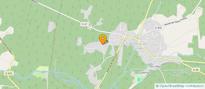 localisation de l'entreprise JM HABITATS  PONTENX-LES-FORGES