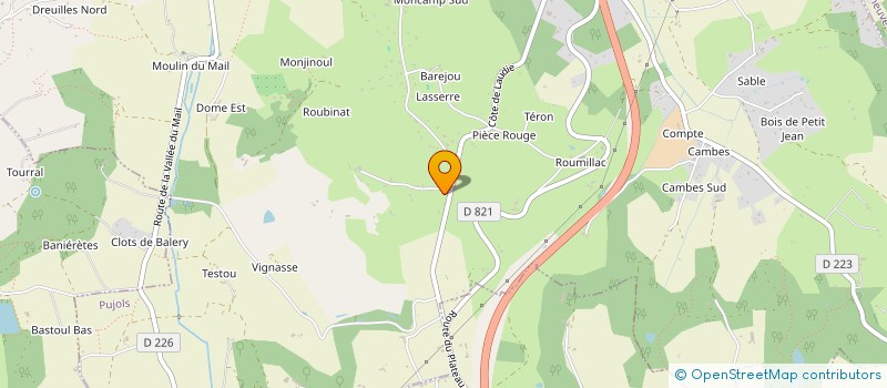 localisation de l'entreprise JM INVESTISSEMENTS  PUJOLS