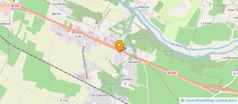 localisation de l'entreprise JM-JC à GENSAC-LA-PALLUE
