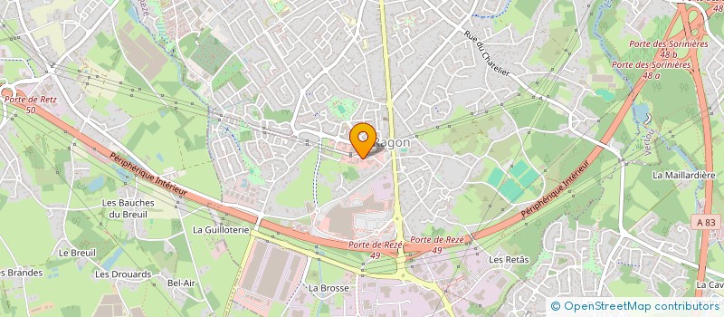 localisation de l'entreprise JM LES ETOILES à REZE
