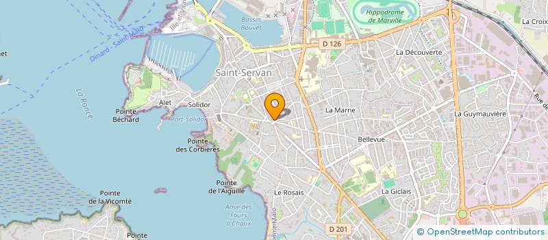 localisation de l'entreprise JM MIROITERIE & MJ MENUISERIE  SAINT-MALO