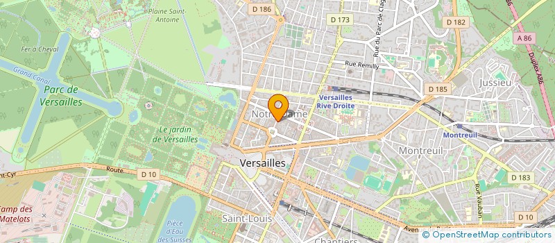 localisation de l'entreprise JM OPTIQUE à VERSAILLES