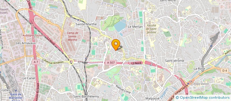 localisation de l'entreprise JM PEINTURES à MARSEILLE