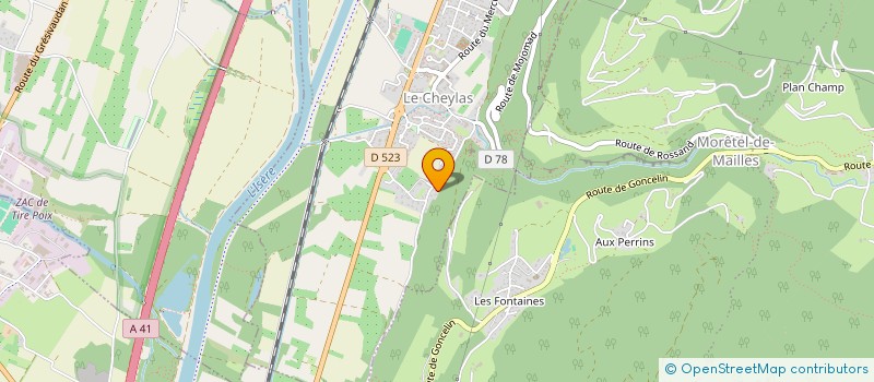 localisation de l'entreprise JM RESTAURATION  LE CHEYLAS