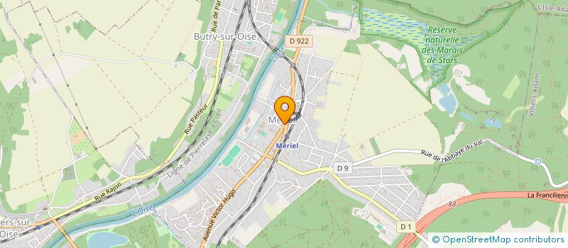 localisation de l'entreprise JM TRANSPORT à MERIEL