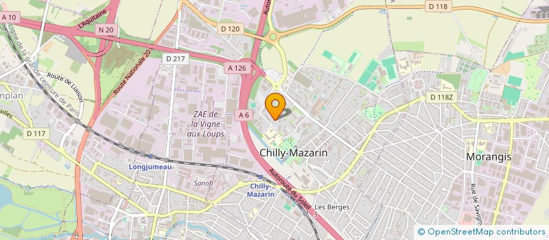 localisation de l'entreprise JM TRANSPORTS à CHILLY-MAZARIN