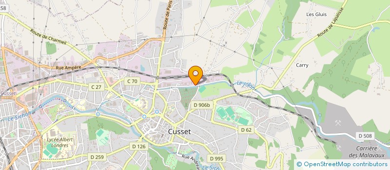 localisation de l'entreprise JM2 à CUSSET