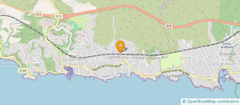 localisation de l'entreprise JM2  SAUSSET-LES-PINS