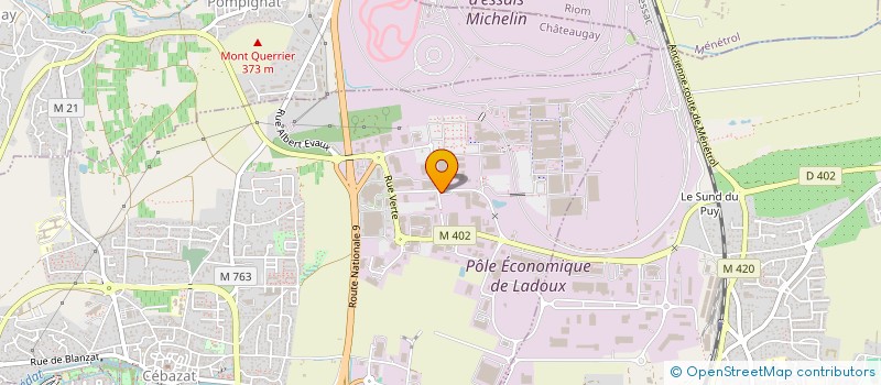 localisation de l'entreprise JM2B  CEBAZAT