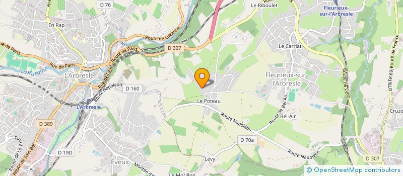 localisation de l'entreprise JM2K  FLEURIEUX-SUR-L'ARBRESLE