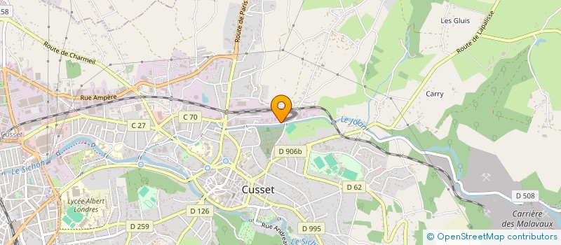 localisation de l'entreprise JM4 à CUSSET