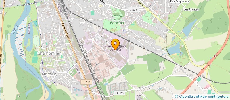 localisation de l'entreprise JMA HOLDING à YZEURE