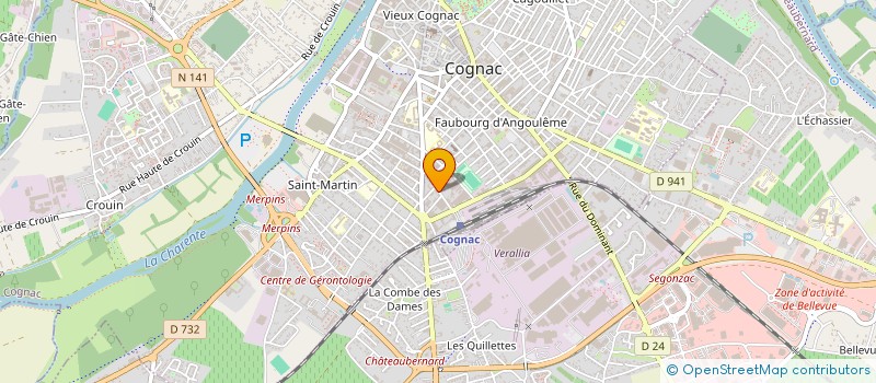 localisation de l'entreprise JMAX à COGNAC