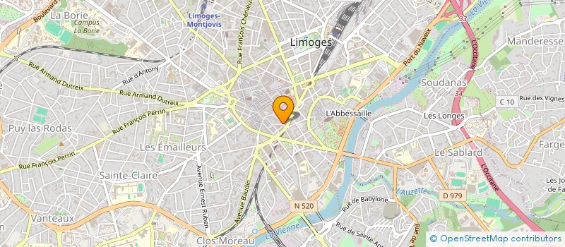 localisation de l'entreprise JMB à LIMOGES