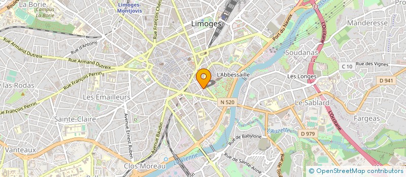 localisation de l'entreprise JMB ORTHO à LIMOGES
