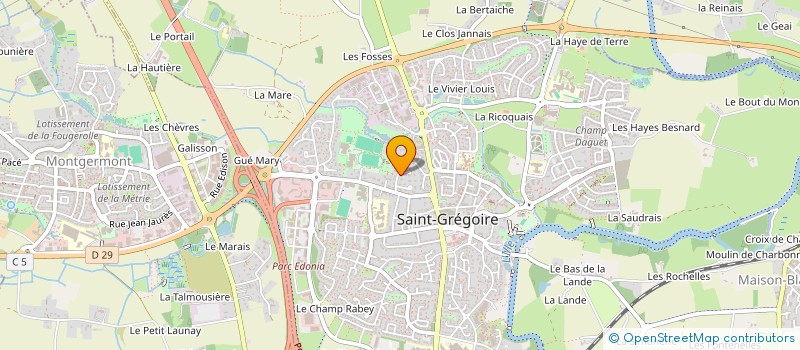 localisation de l'entreprise JMC BOURGEOIS  SAINT-GREGOIRE