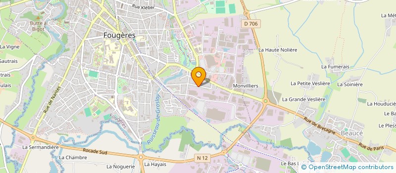 localisation de l'entreprise JMC FOUGERES  FOUGERES