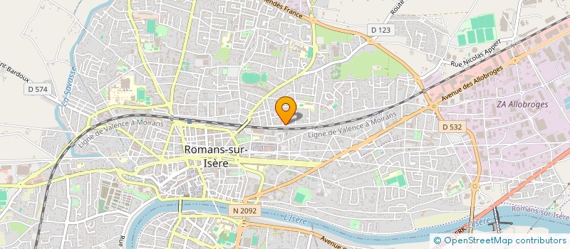 localisation de l'entreprise JMC INORMATIQUE à ROMANS-SUR-ISERE