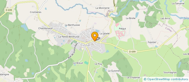 localisation de l'entreprise JMC MENUISERIE à CUSSAC