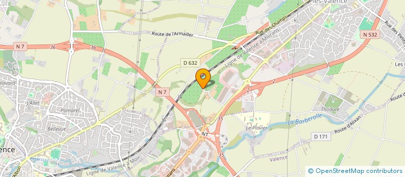 localisation de l'entreprise JMC MENUISERIES à SAINT-MARCEL-LES-VALENCE