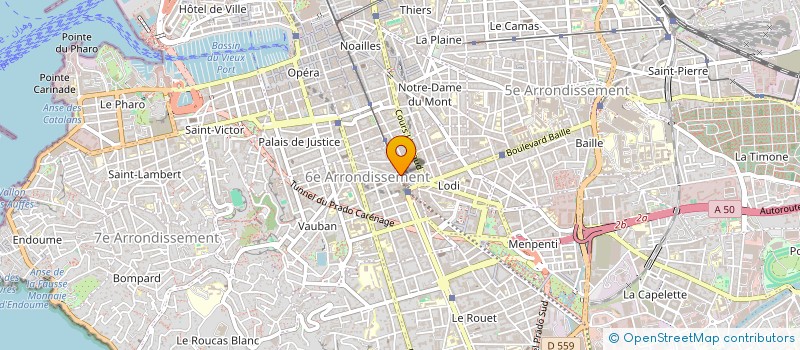 localisation de l'entreprise JMC OPTIQUE à MARSEILLE