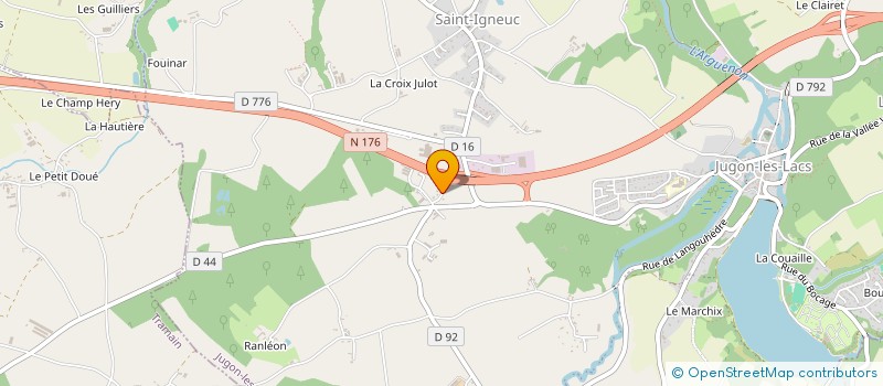 localisation de l'entreprise JMC PLATRERIE à JUGON-LES-LACS