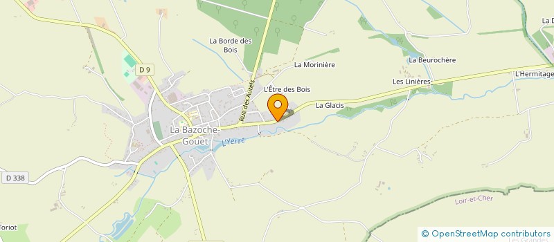 localisation de l'entreprise JMCA à LA BAZOCHE-GOUET