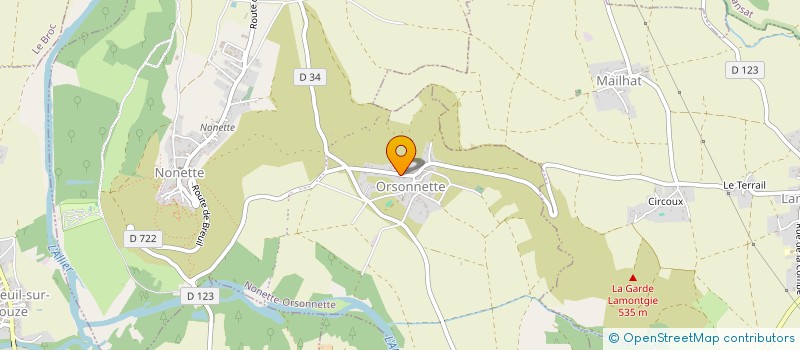 localisation de l'entreprise JMCV  NONETTE-ORSONNETTE