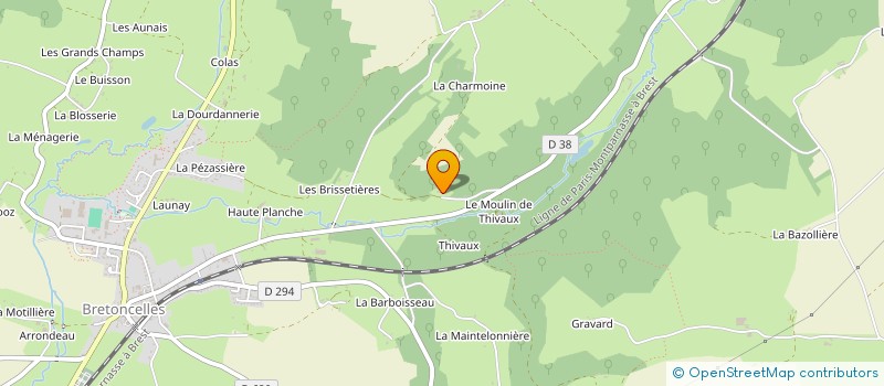 localisation de l'entreprise JMF à BRETONCELLES