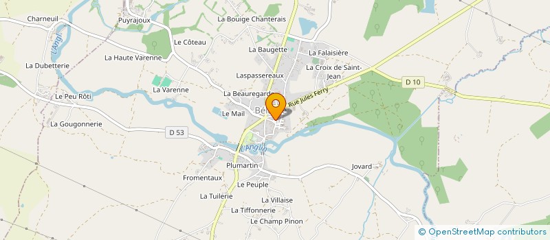 localisation de l'entreprise JMF à BELABRE