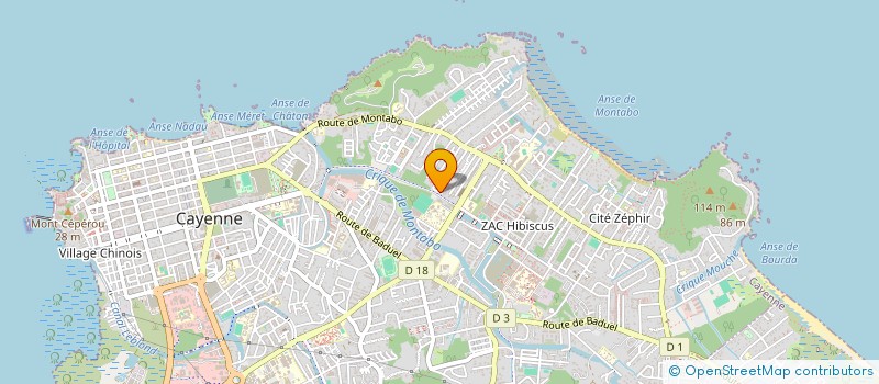 localisation de l'entreprise JMF GUYANE  CAYENNE