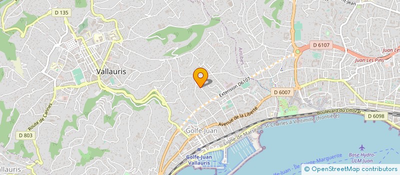 localisation de l'entreprise JMG à VALLAURIS