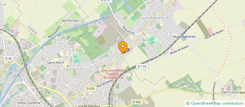 localisation de l'entreprise JMG CONSTRUCTION à ESCAUDŒUVRES