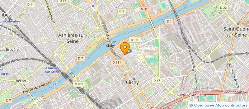 localisation de l'entreprise JMG PEINTURE à CLICHY