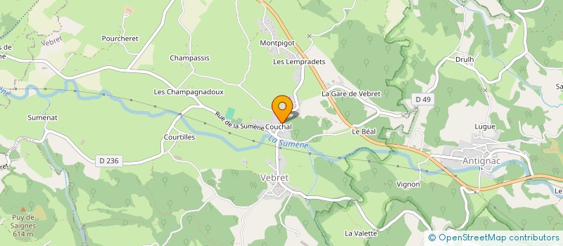 localisation de l'entreprise JMG SERVICES à VEBRET