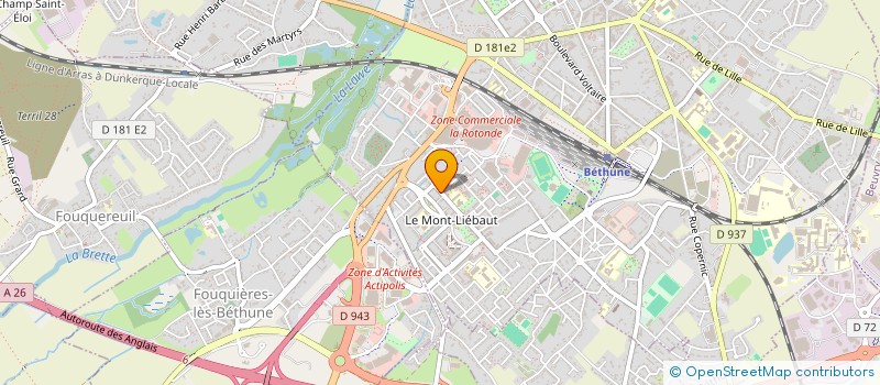 localisation de l'entreprise JMH à BETHUNE