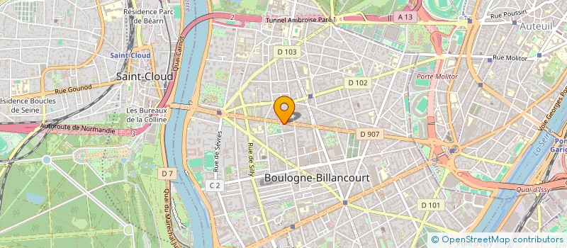 localisation de l'entreprise JMH MATTHEY ET CIE à BOULOGNE-BILLANCOURT