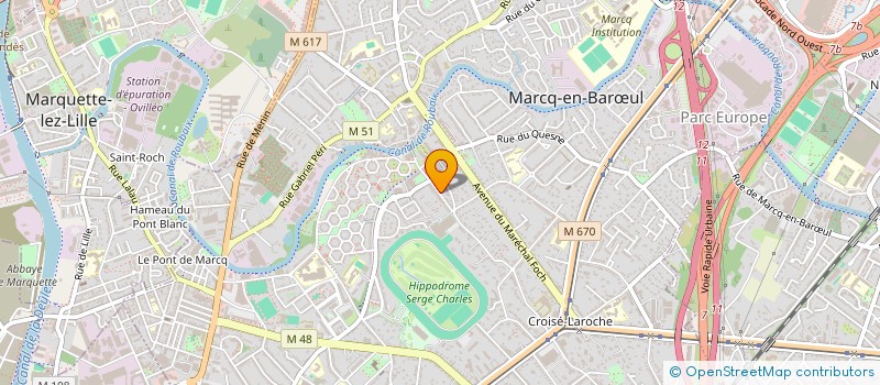 localisation de l'entreprise JMHT à MARCQ-EN-BARŒUL