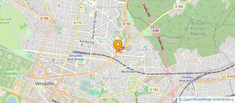 localisation de l'entreprise JMJ  VERSAILLES