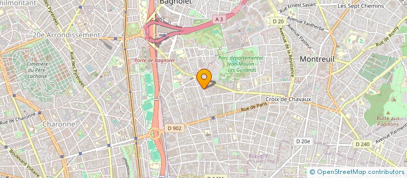 localisation de l'entreprise JMJ à BAGNOLET