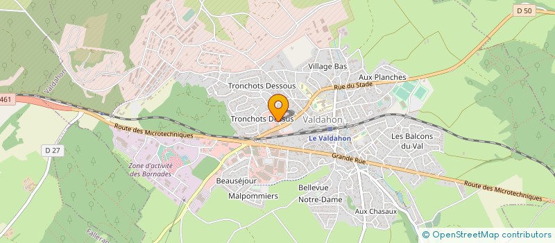 localisation de l'entreprise JMJ VALDAHON  VALDAHON