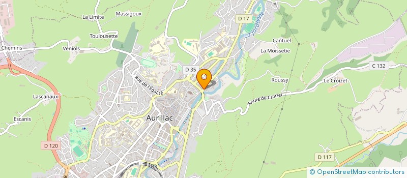 localisation de l'entreprise JMK à AURILLAC