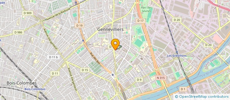 localisation de l'entreprise JML IMMO à GENNEVILLIERS