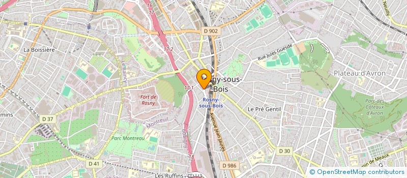 localisation de l'entreprise JML INVEST à ROSNY-SOUS-BOIS